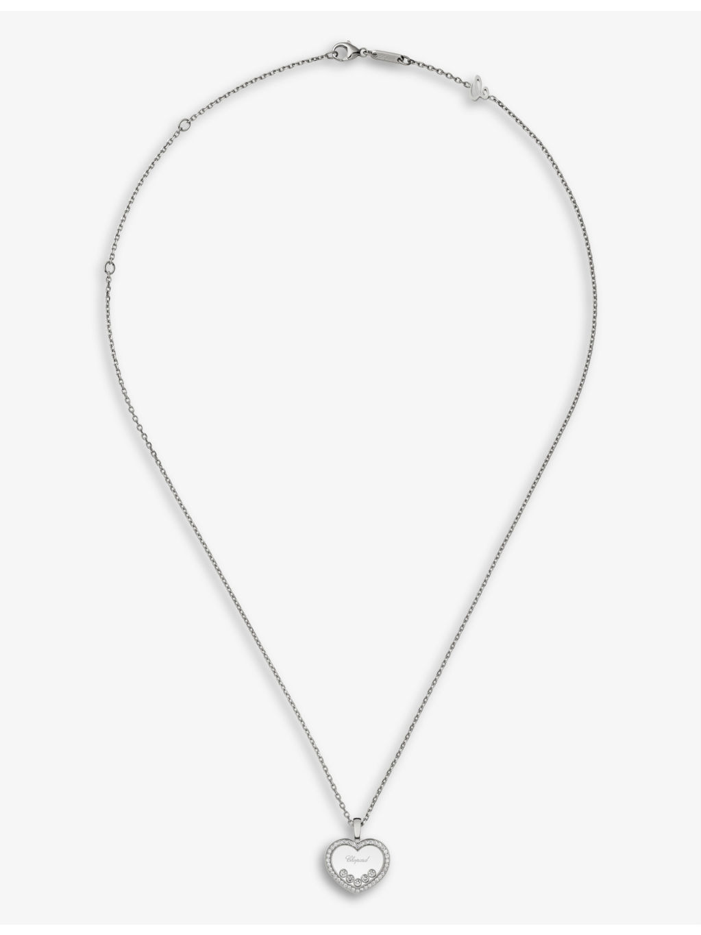 Happy Diamonds 18ct white-gold and 0.73ct round-cut diamond pendant necklace - 2
