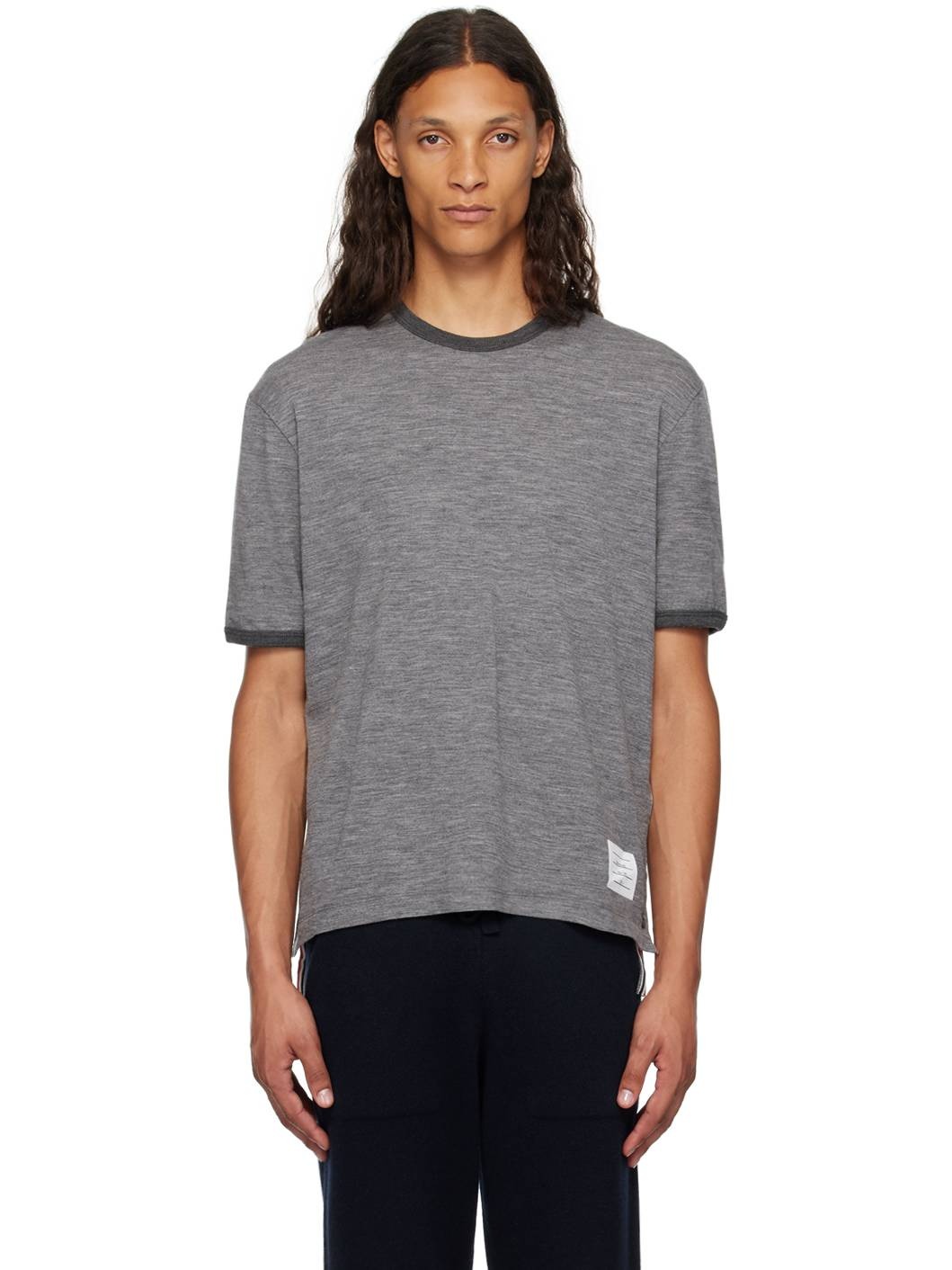 Gray Ringer T-Shirt - 1