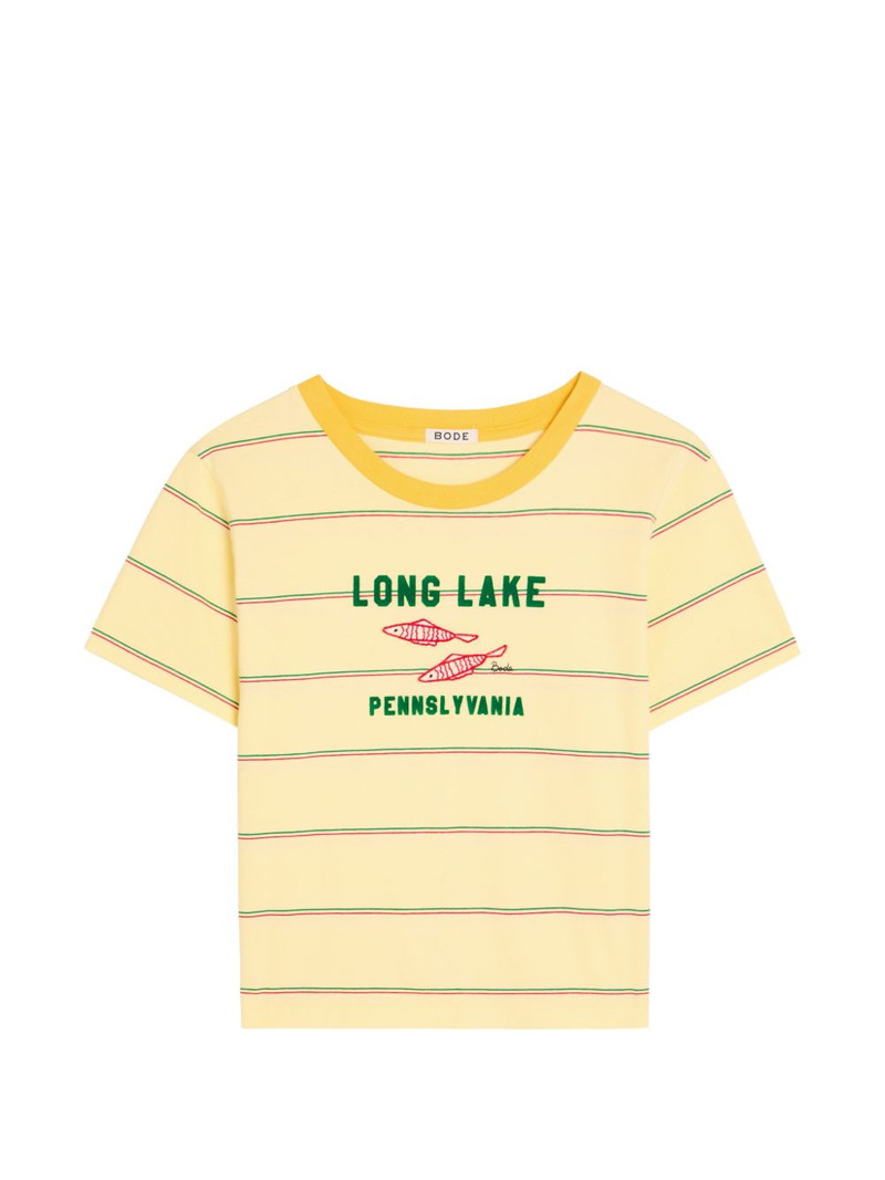 BODE striped graphic T-shirt outlook