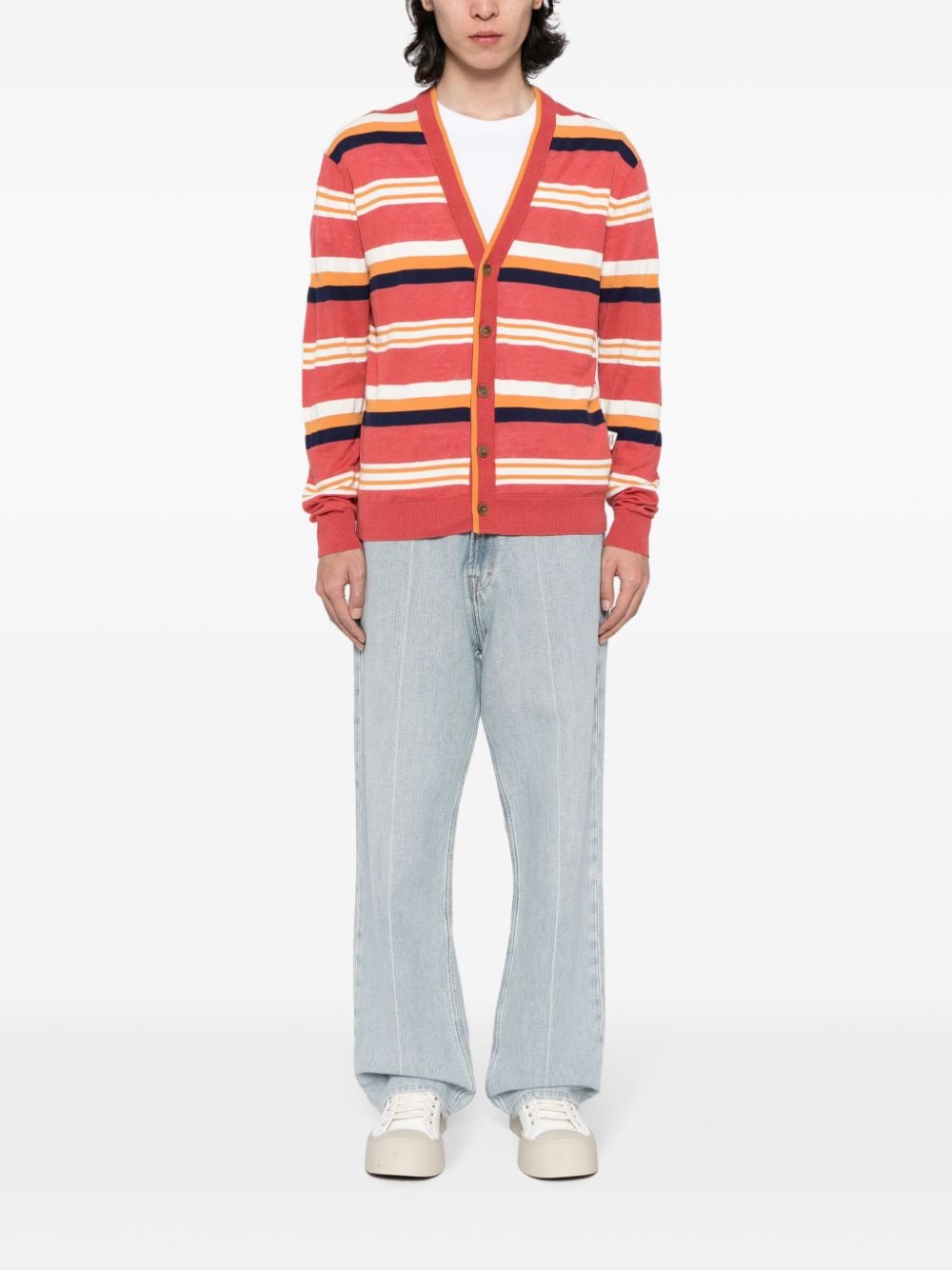 striped intarsia-knit cardigan - 2