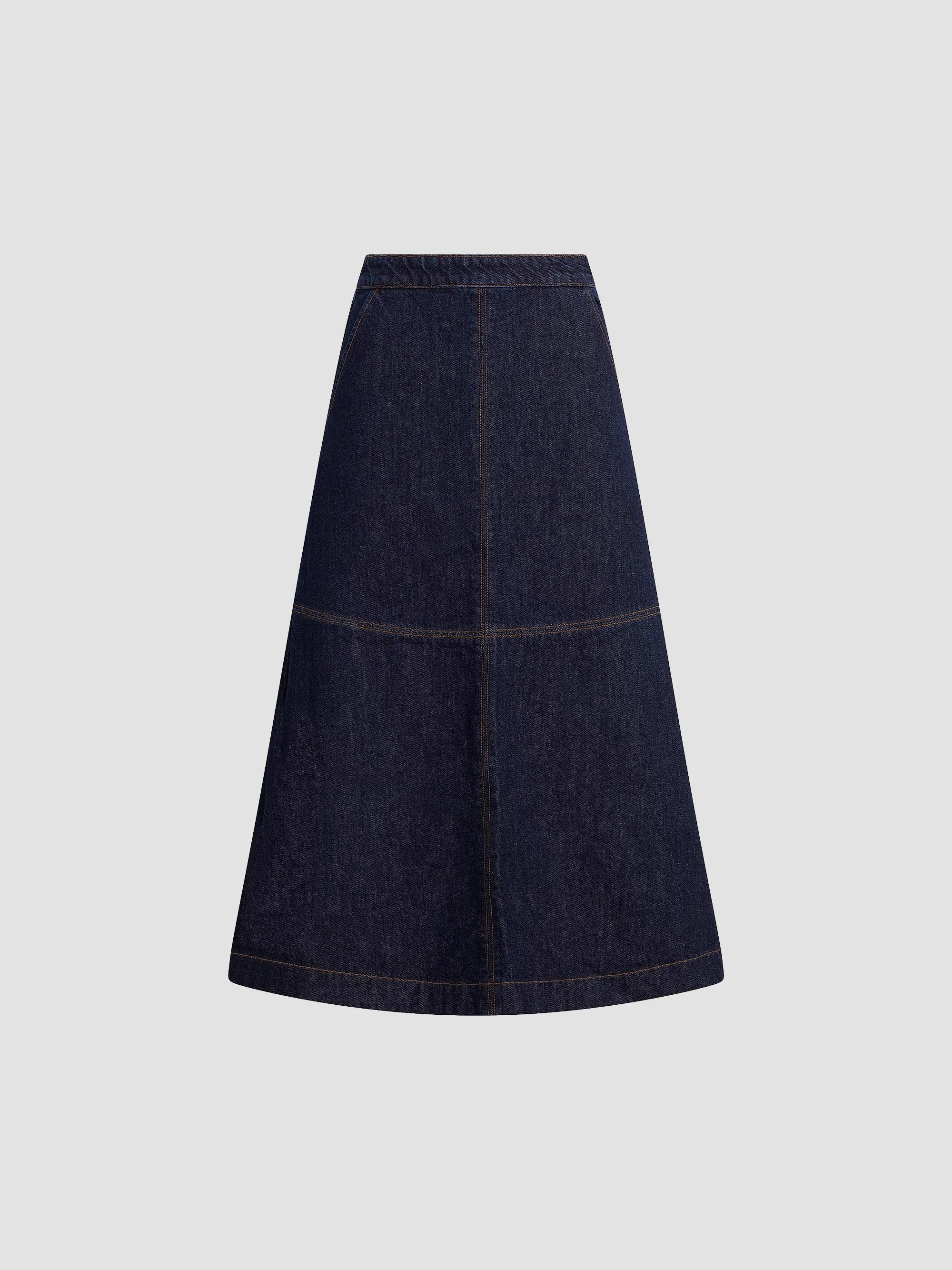 Women's The Tavi Denim Midi Skirt - Eminent - 1