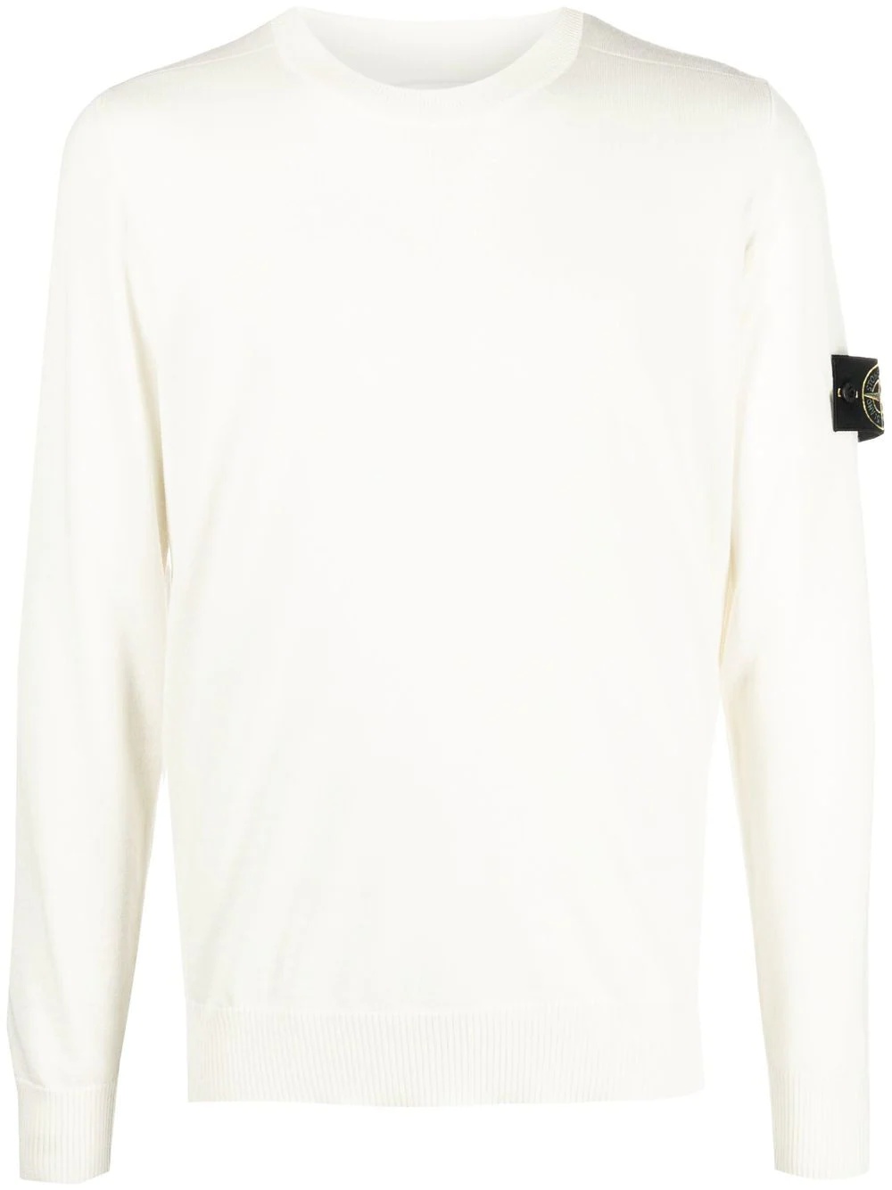 Compass logo-patch knitted jumper - 1