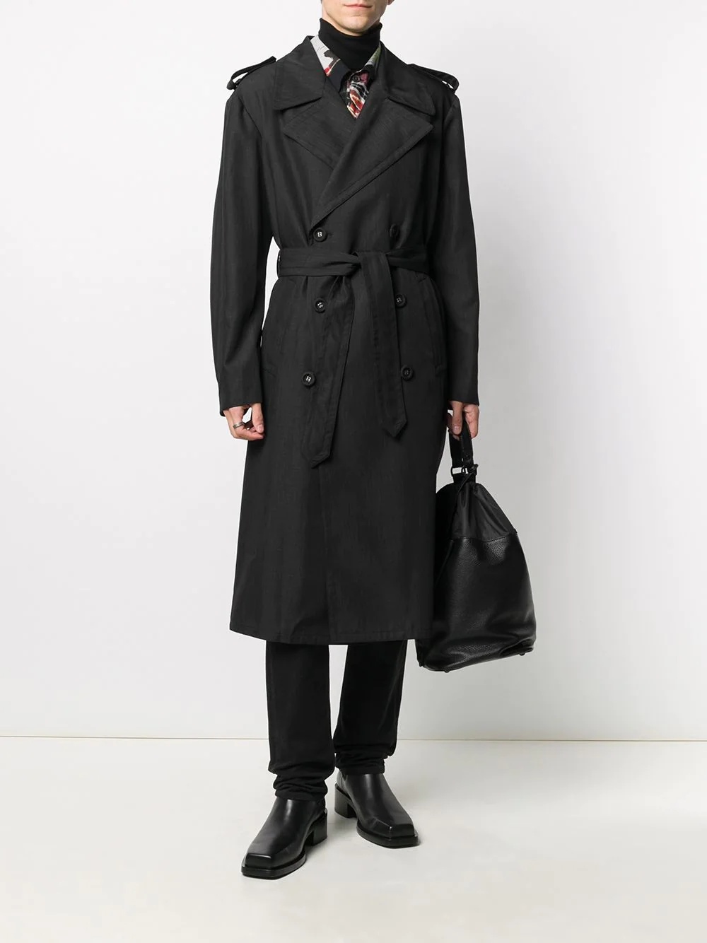 double-breasted trench coat - 2