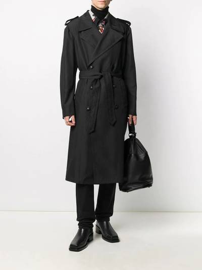 Raf Simons double-breasted trench coat outlook