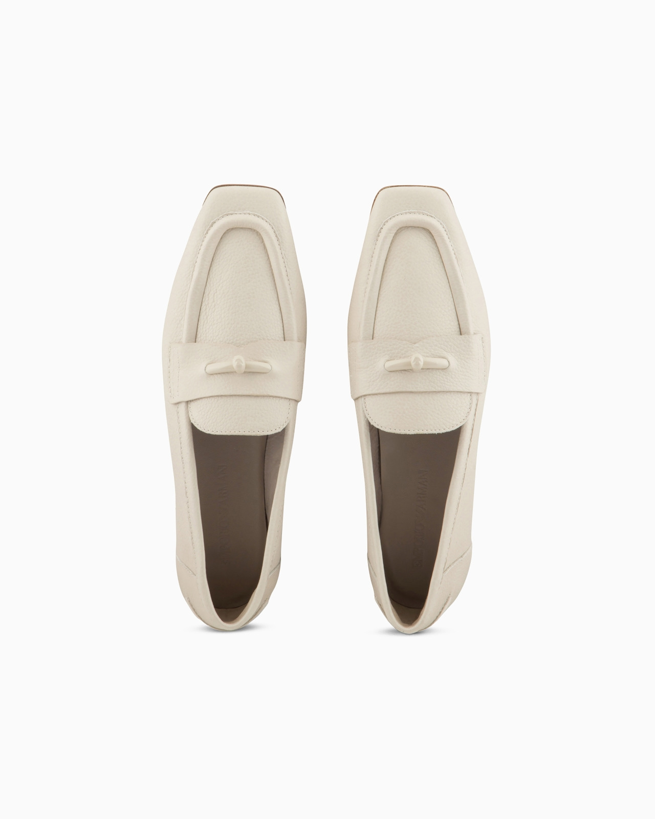 Deer-print leather loafers - 3