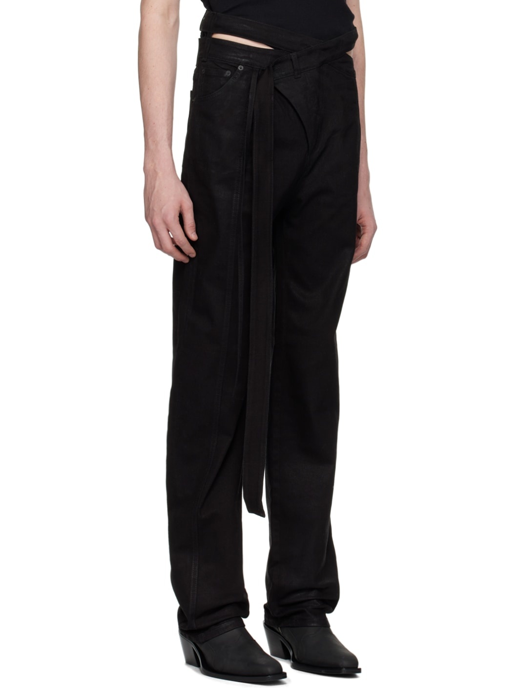 SSENSE Exclusive Black Signature Wrap Jeans - 2
