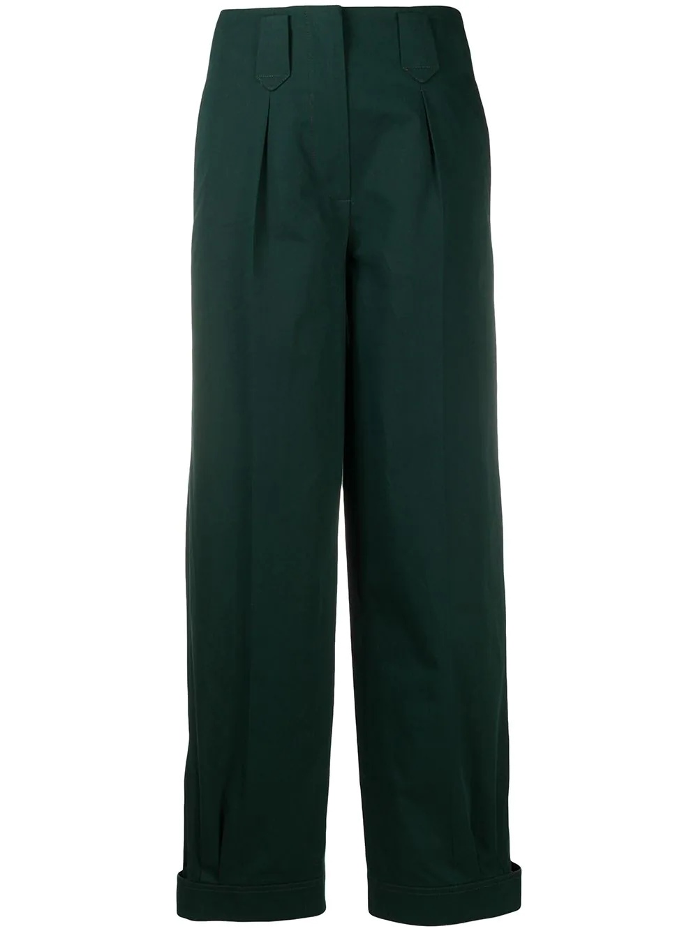 high-rise straight-leg trousers - 1