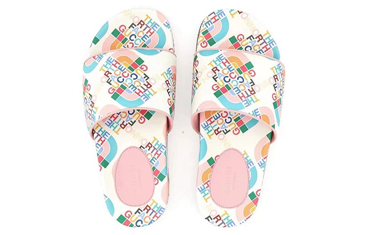 (WMNS) Gucci x The North Face Leather Sandal 'White Multicolor' 685636-CPDH0-5880 - 3