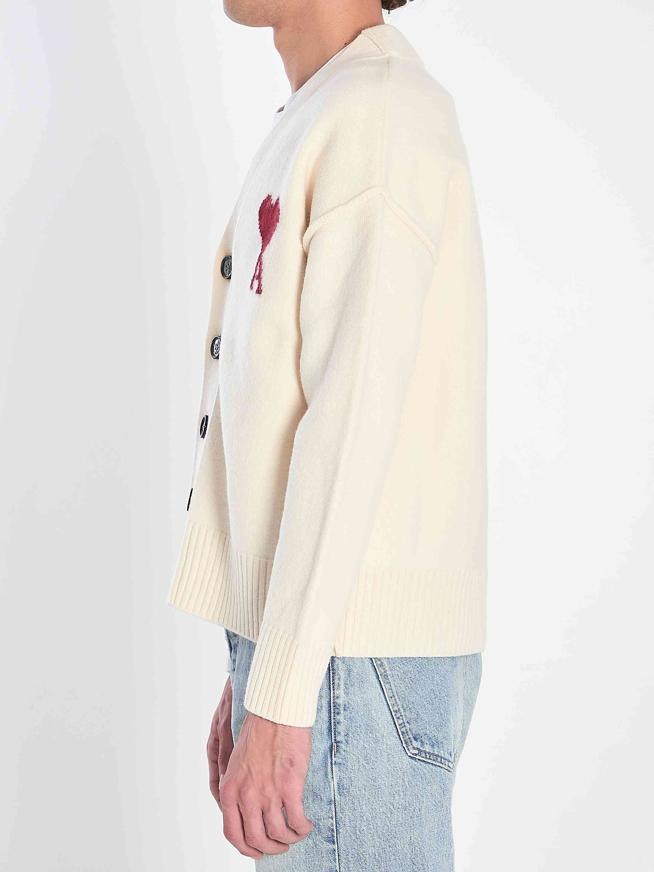 Ami Paris Men Ami De Coeur Cardigan - 3