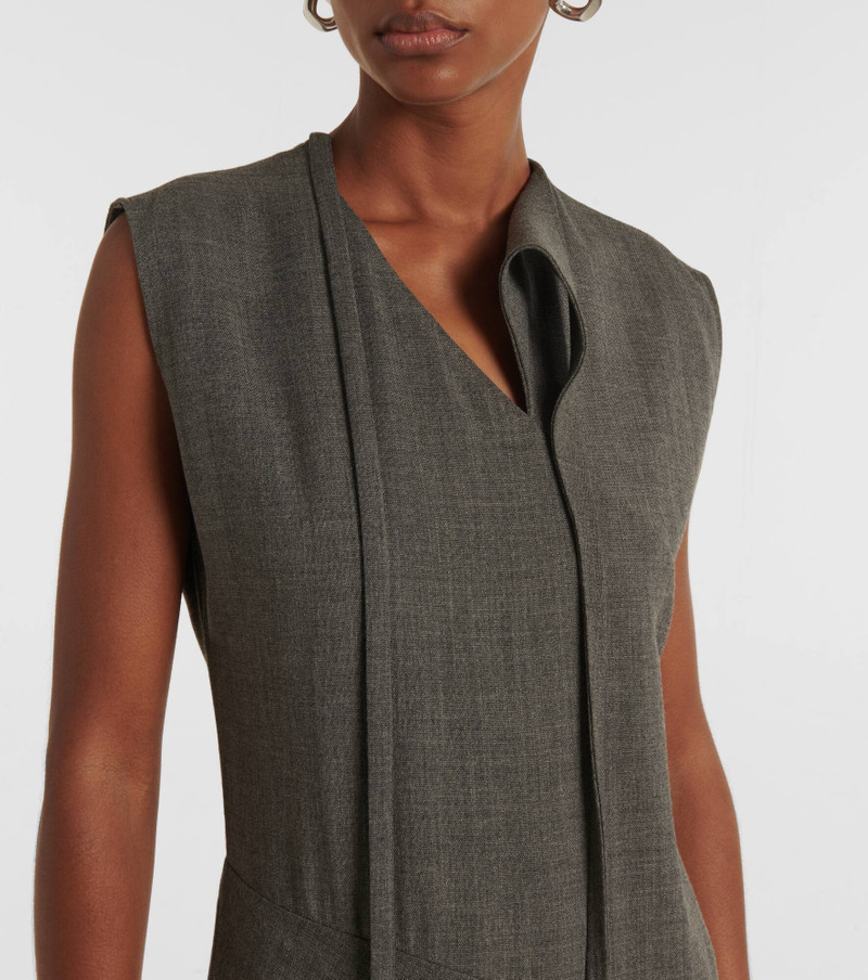 asymmetric virgin-wool midi dress 4