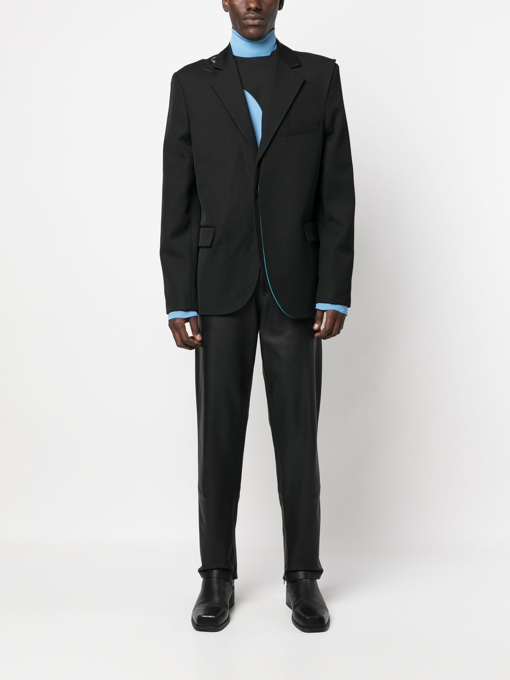 concealed-front fastening blazer - 2