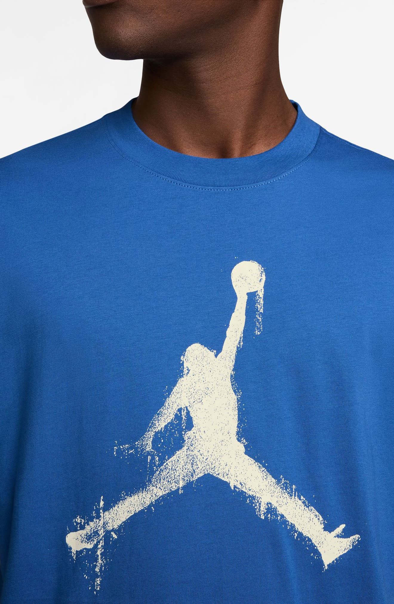 Jordan Brooklyn Collegiate Oversize Jumpman Graphic T-Shirt in Sport Blue/Sail at Nordstrom - 3