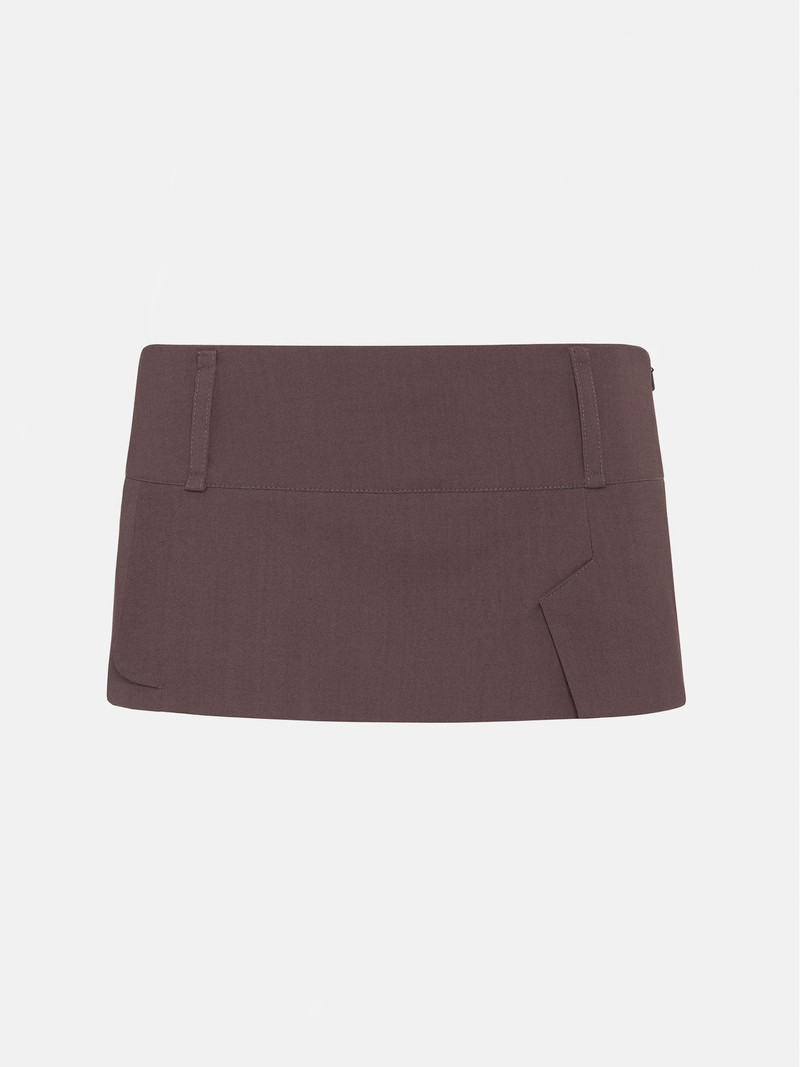 SUZAN MICRO TAILORED SKIRT TOBACCO 1