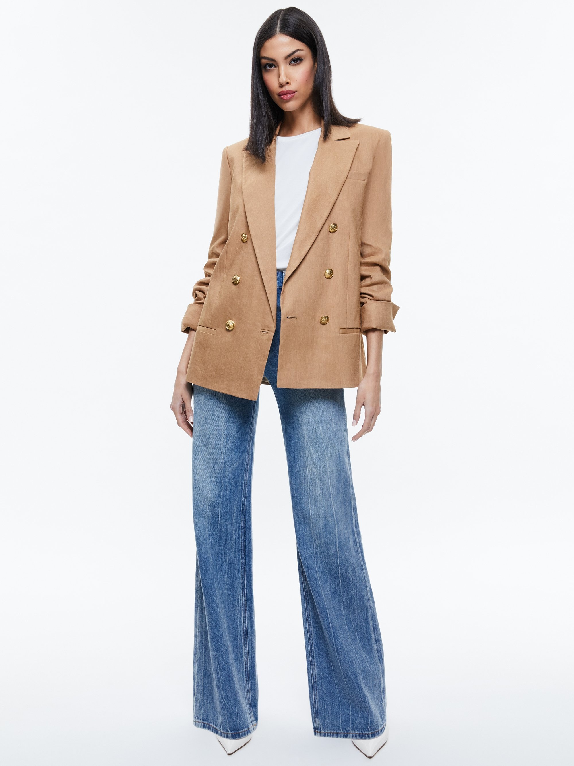 ANTHONY LINEN DOUBLE BREASTED BLAZER - 3