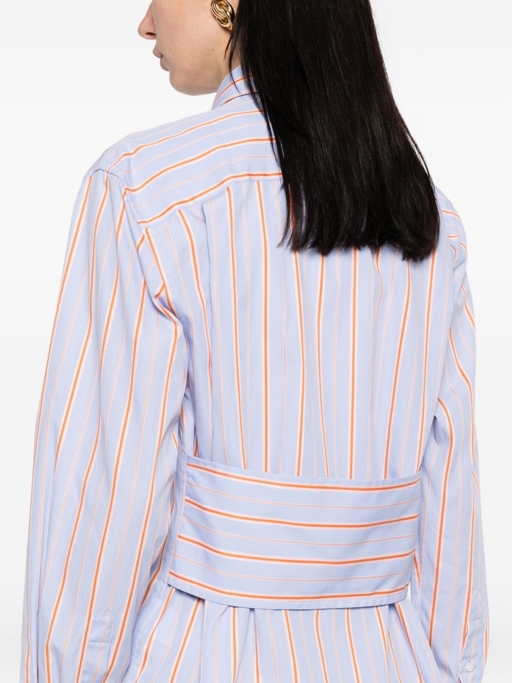striped cotton long-sleeve shirt - 5