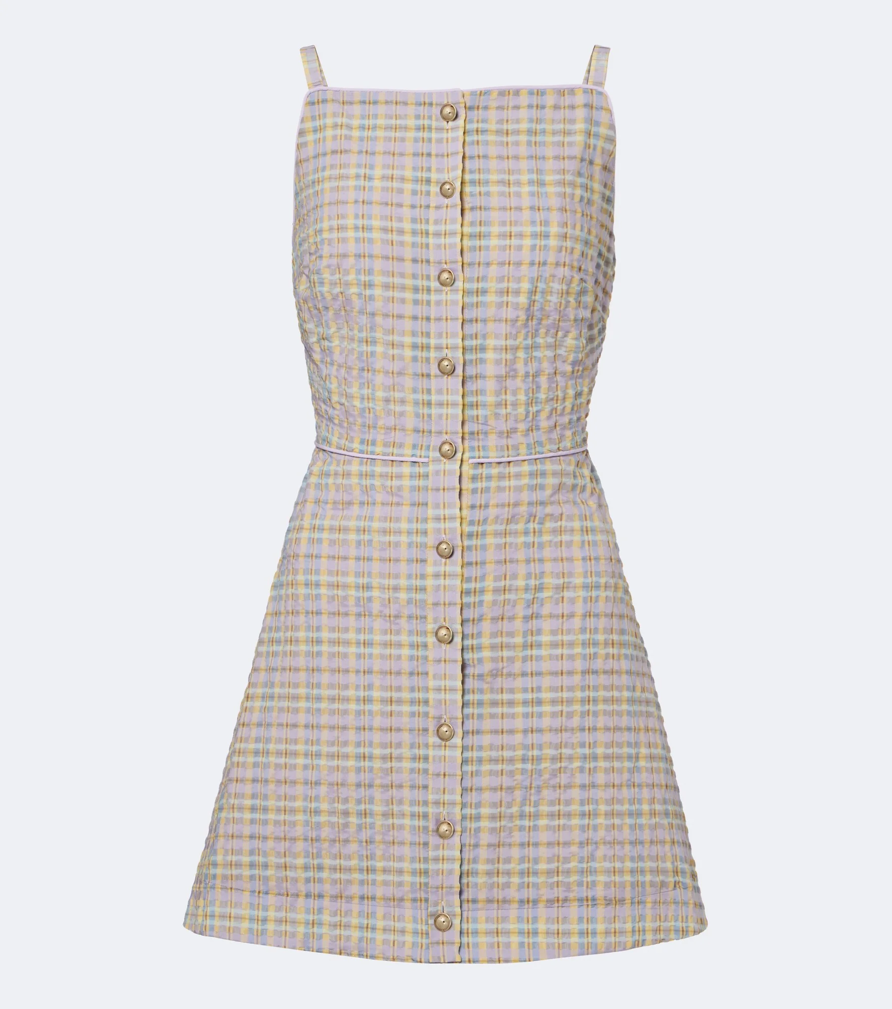 Skye plaid seersucker minidress - 1