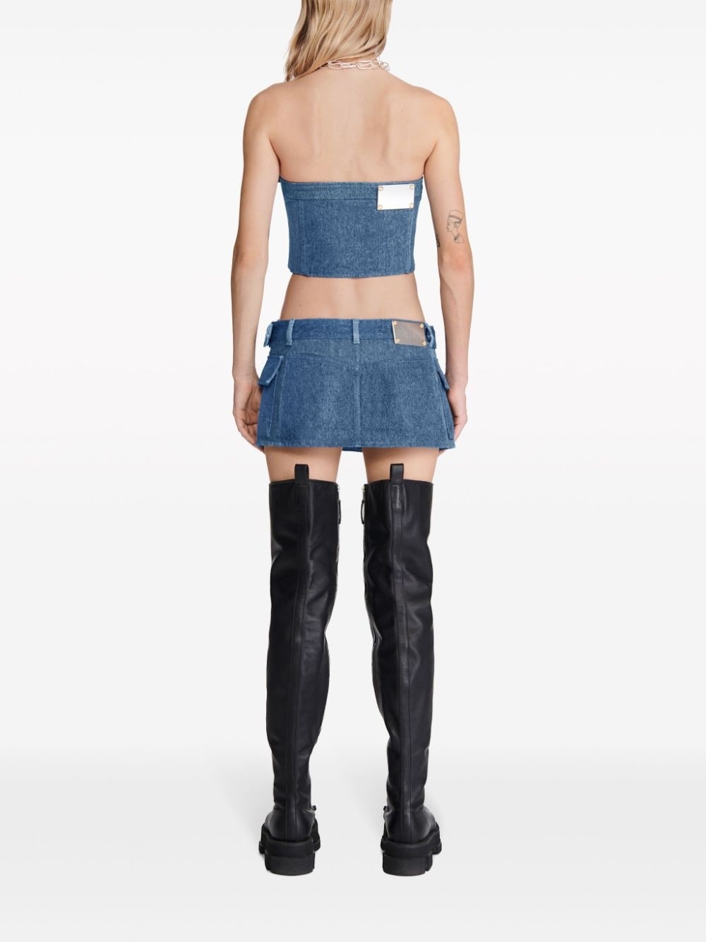 Workwear denim corset top - 4