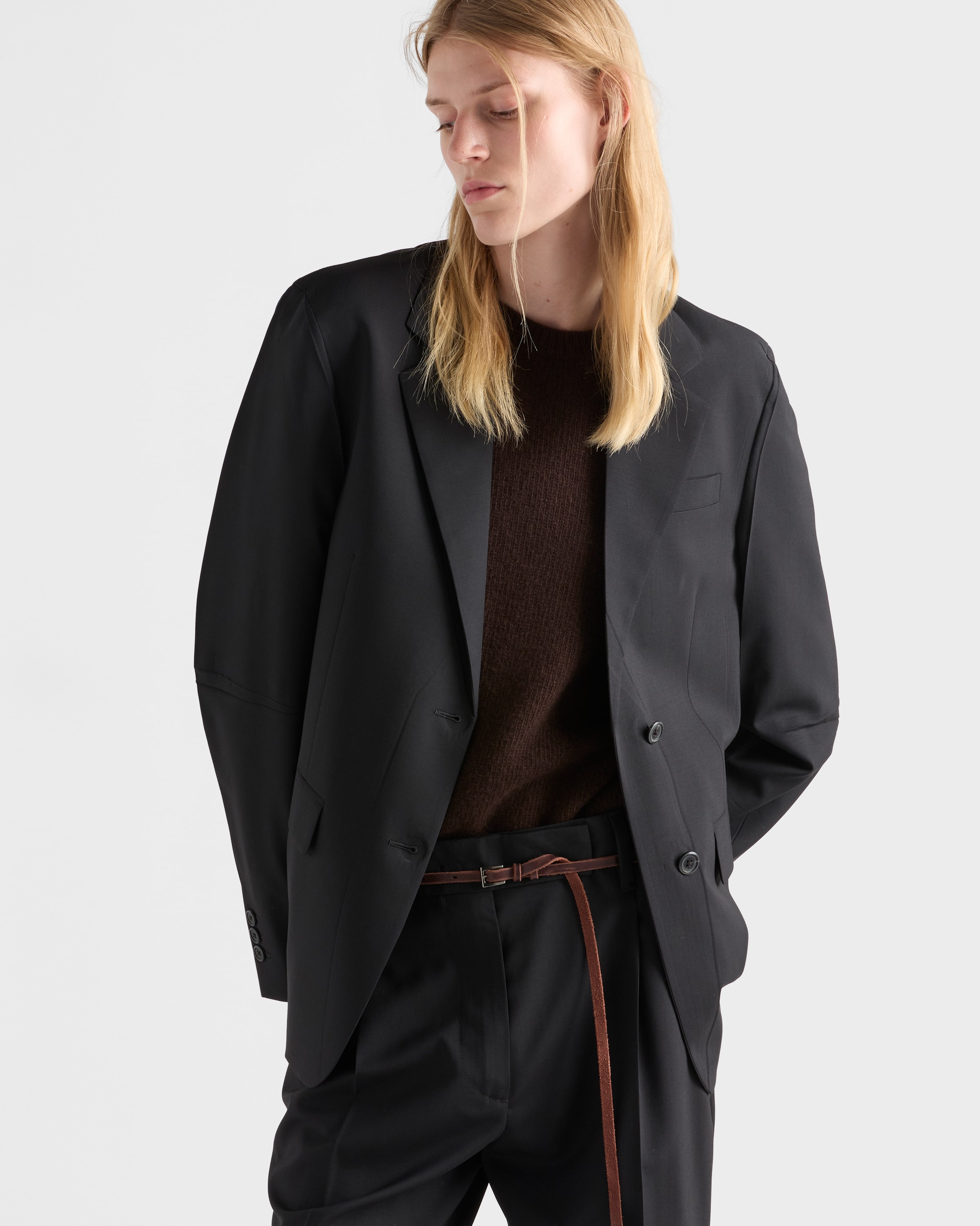 Single-breasted jacket in superfine wool - 4