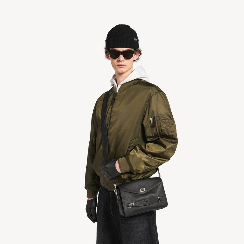 Men's Le 7 Cube Messenger Bag Small in Black 7