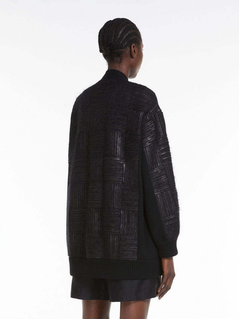 ESTONIA Wool and sequin oversize cardigan 4