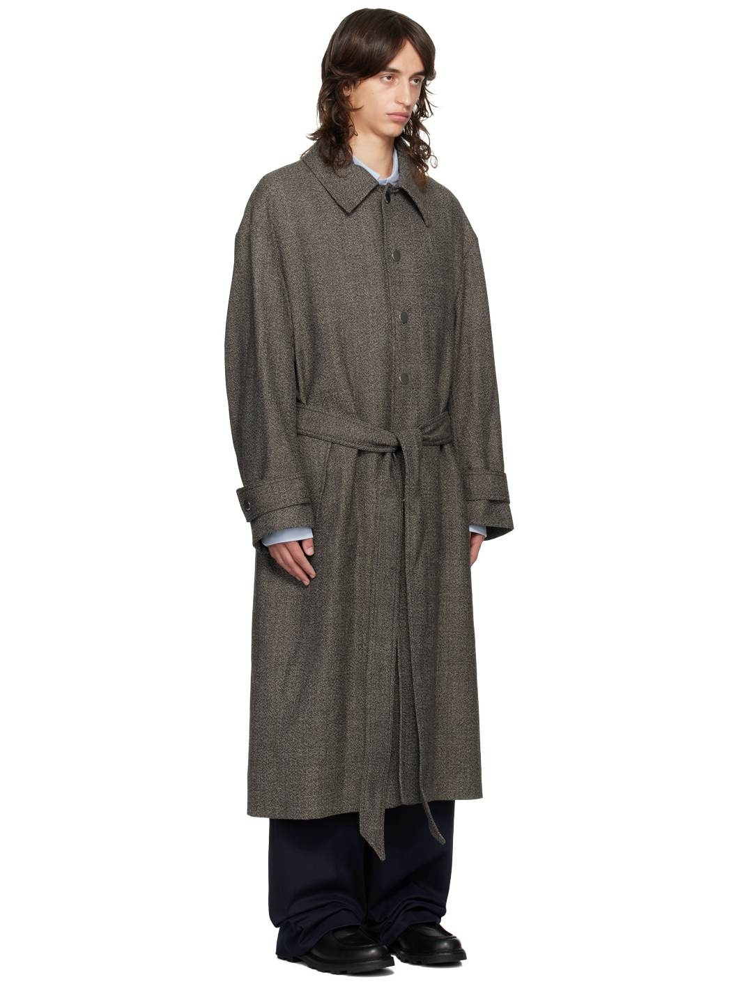 Brown Belted Coat - 2