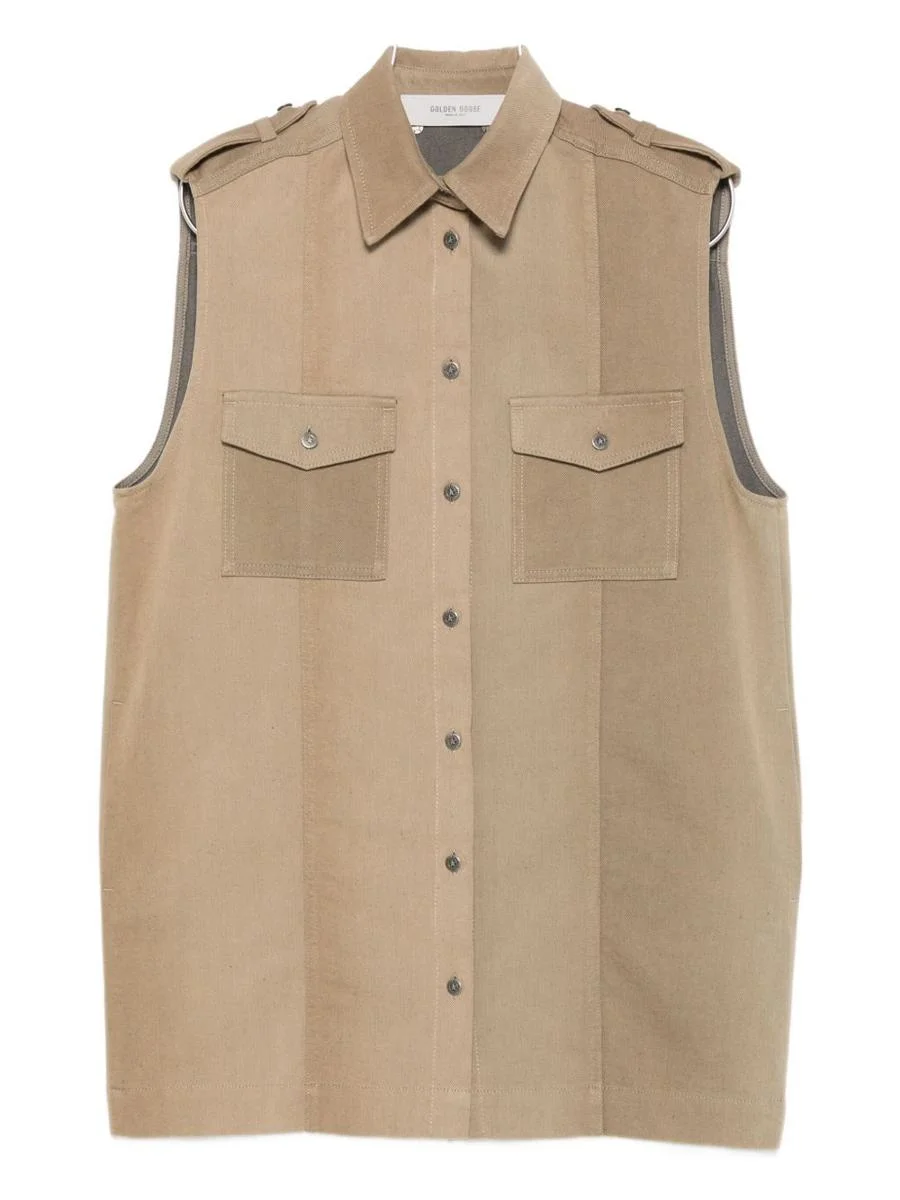 Golden Goose Beige Buttoned Vest - 1
