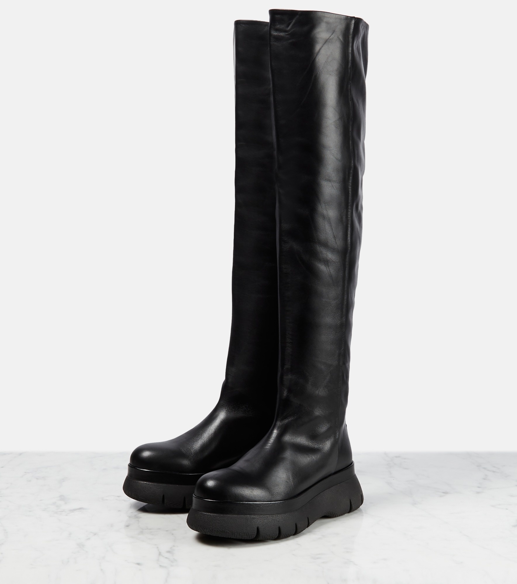 Malyx leather over-the-knee boots - 5