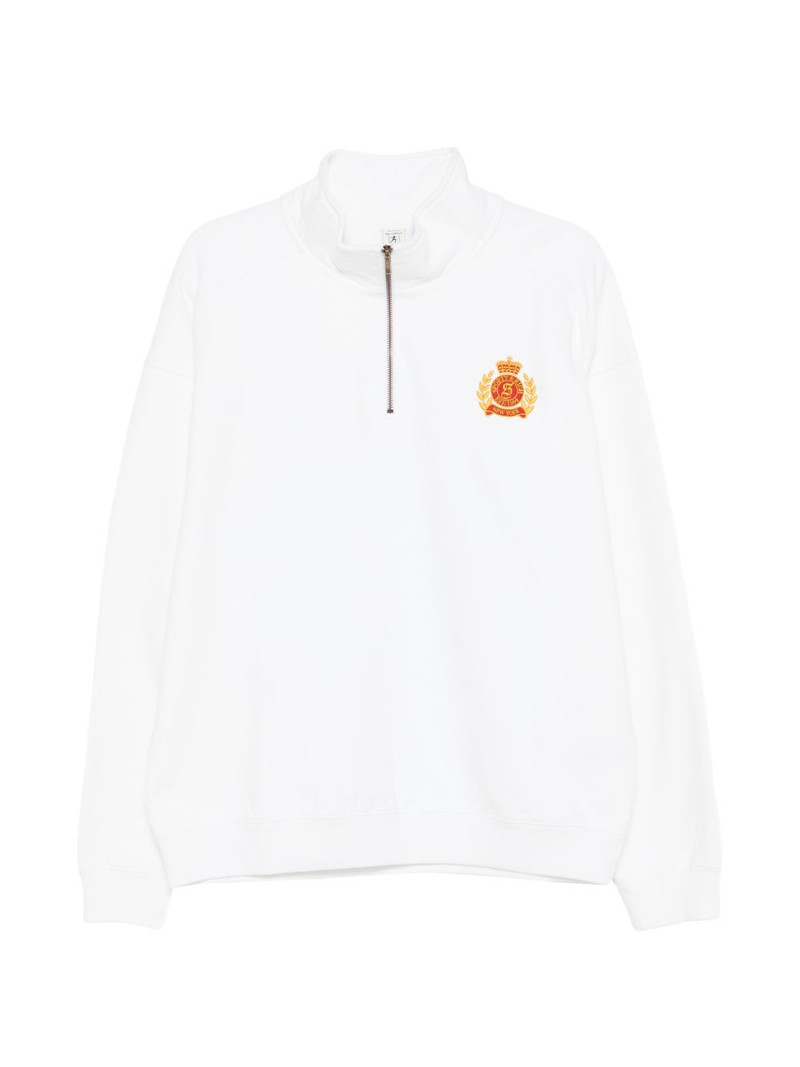 zip-up logo-patch sweatshirt 1