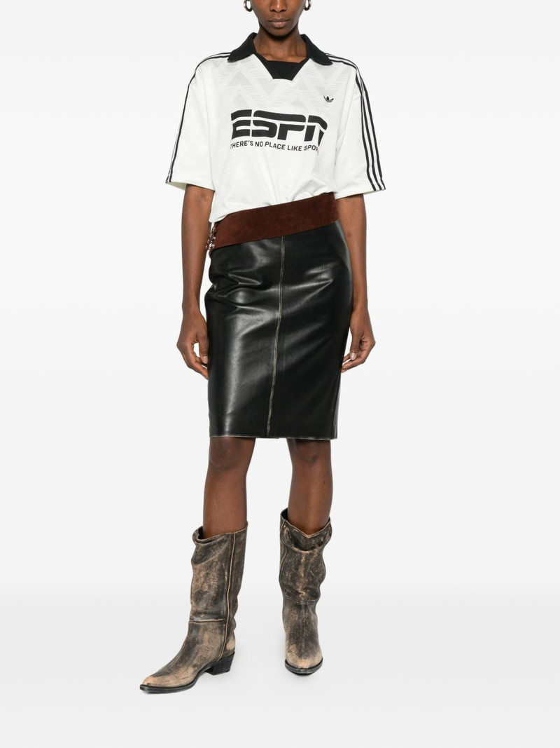 adidas stripe collared T-shirt outlook