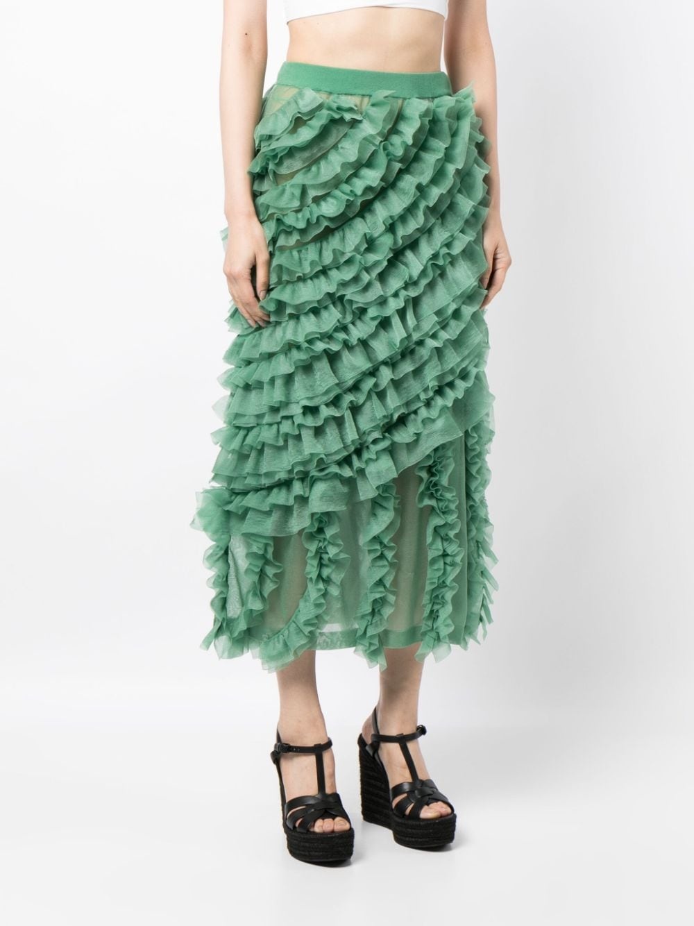 Sarafina ruffled midi skirt - 3