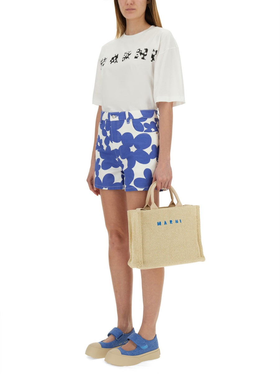 Marni Women Cotton T-Shirt With Logo - 2