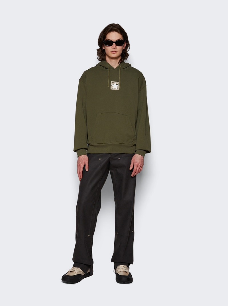 Givenchy Graphic Hoodie Olive Green outlook