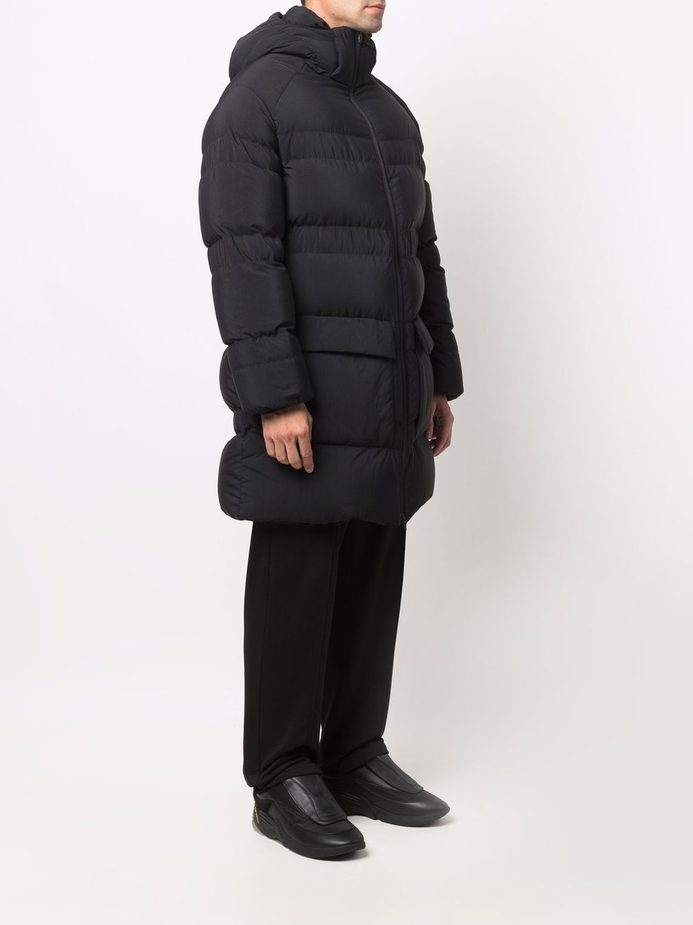 hooded padded down coat - 3