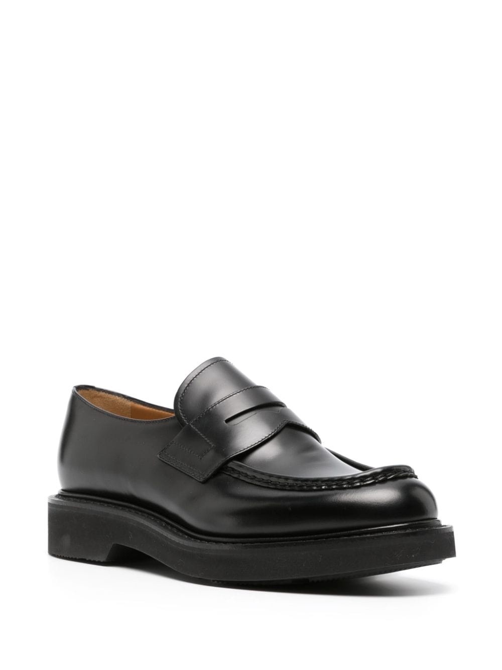 leather penny loafers - 2
