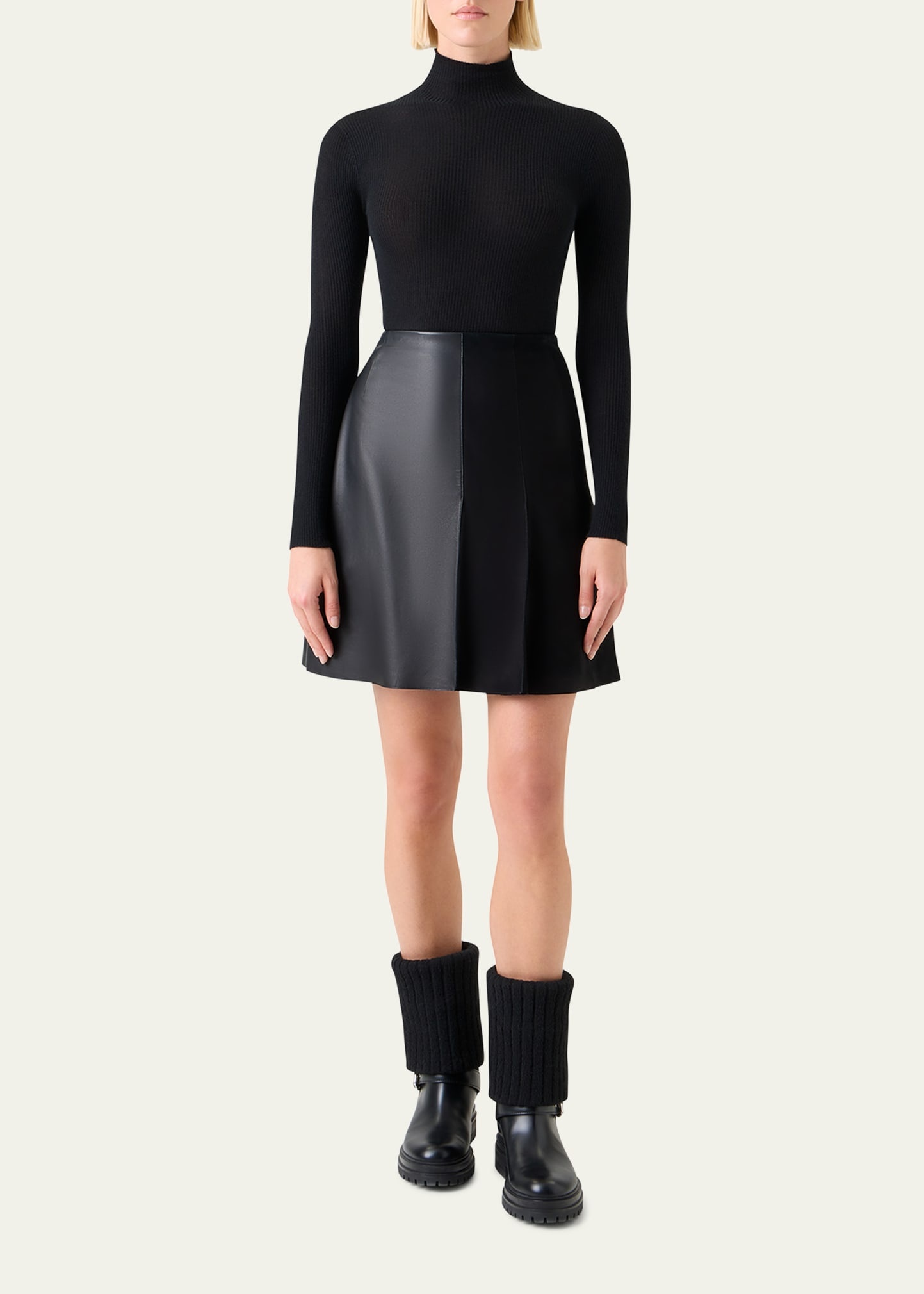 Cashmere-Silk Fine Ribbed Knit Pullover - 2