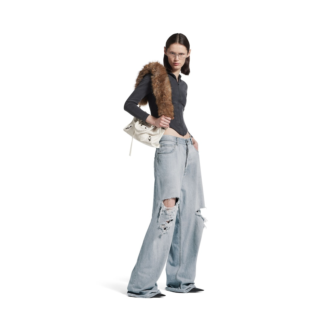 Women's Baggy Pants in Light Blue - 2