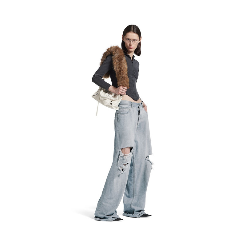 BALENCIAGA Women's Baggy Pants in Light Blue outlook
