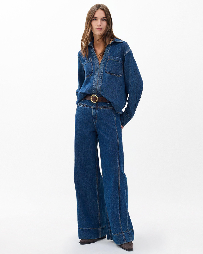 Selah Wide-Leg Jeans Lightweight Rigid in Kennmore 2