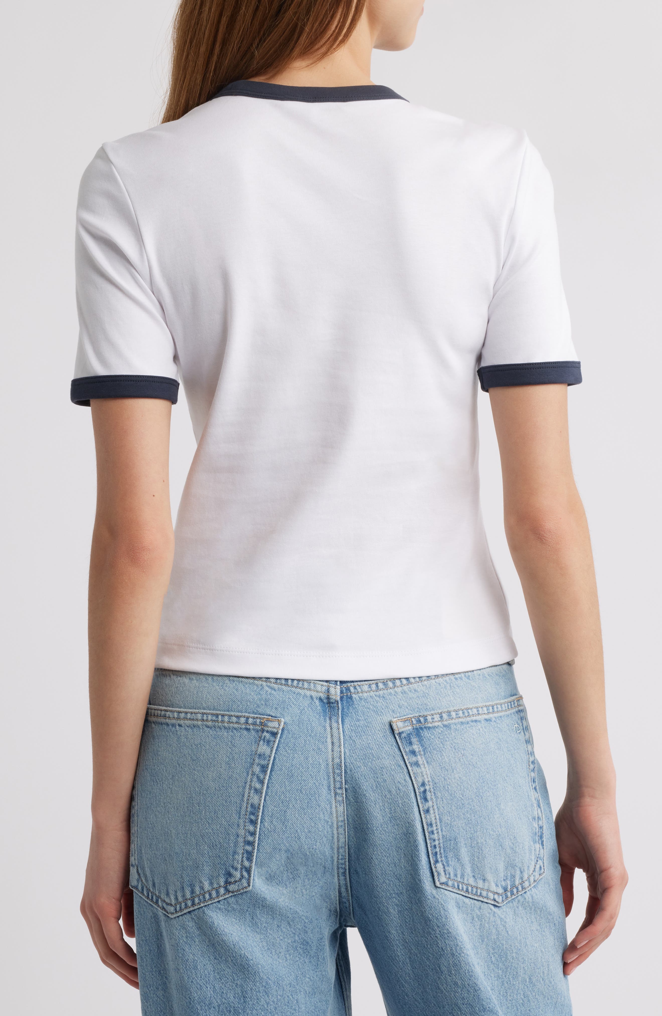 rag & bone Mia Cotton Ringer T-Shirt in White Multi at Nordstrom - 2