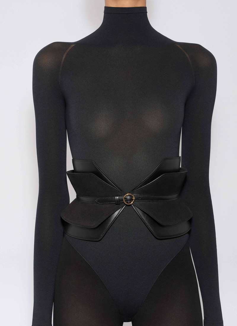 Alaïa DOUBLE BUSTIER BELT IN CALFSKIN AND GOATSKIN outlook