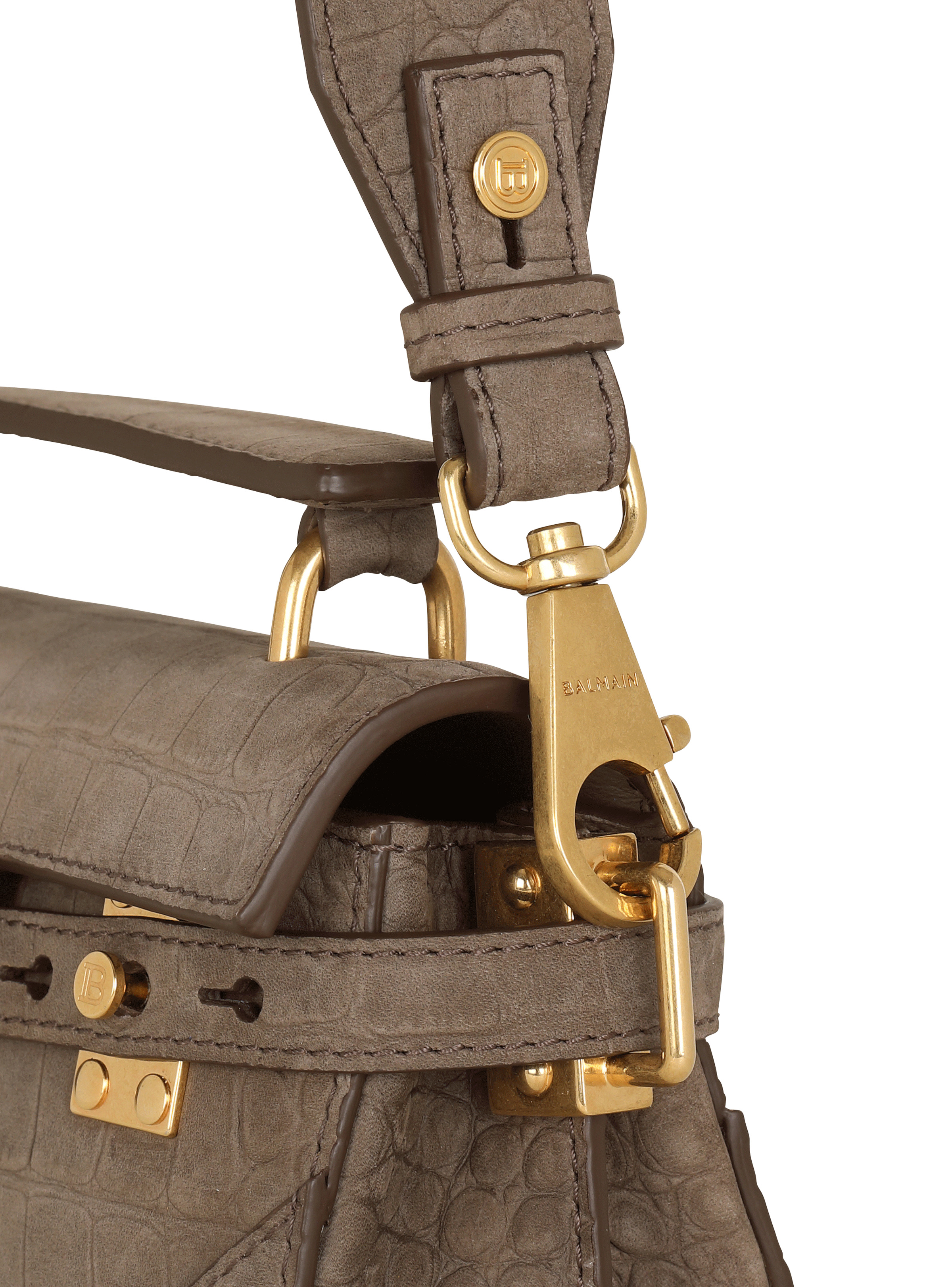 B-Buzz 19 bag in crocodile-embossed leather - 6