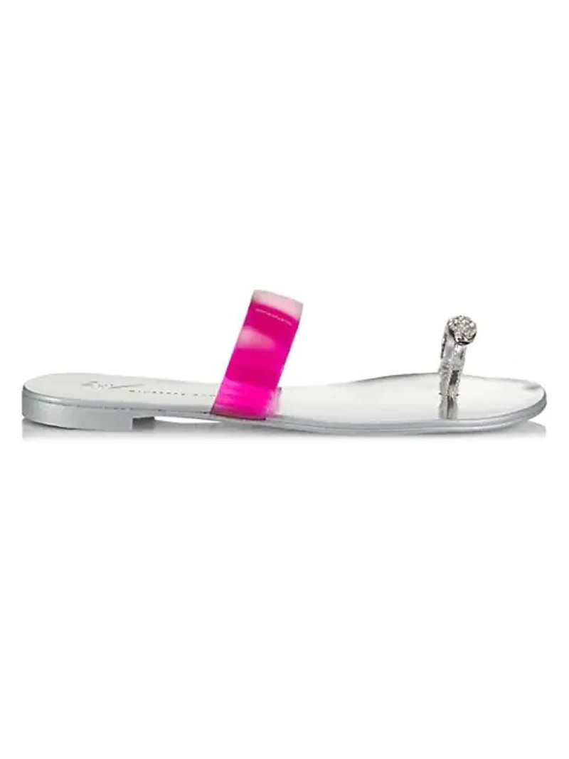 crystal-embellished flat sandals 1