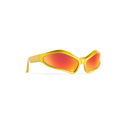 BALENCIAGA Fennec Oval Sunglasses  in Yellow outlook