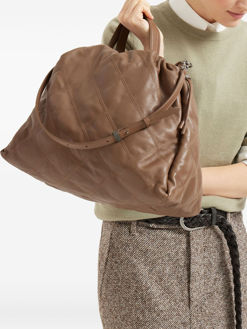 Brunello Cucinelli large Mellow tote bag outlook