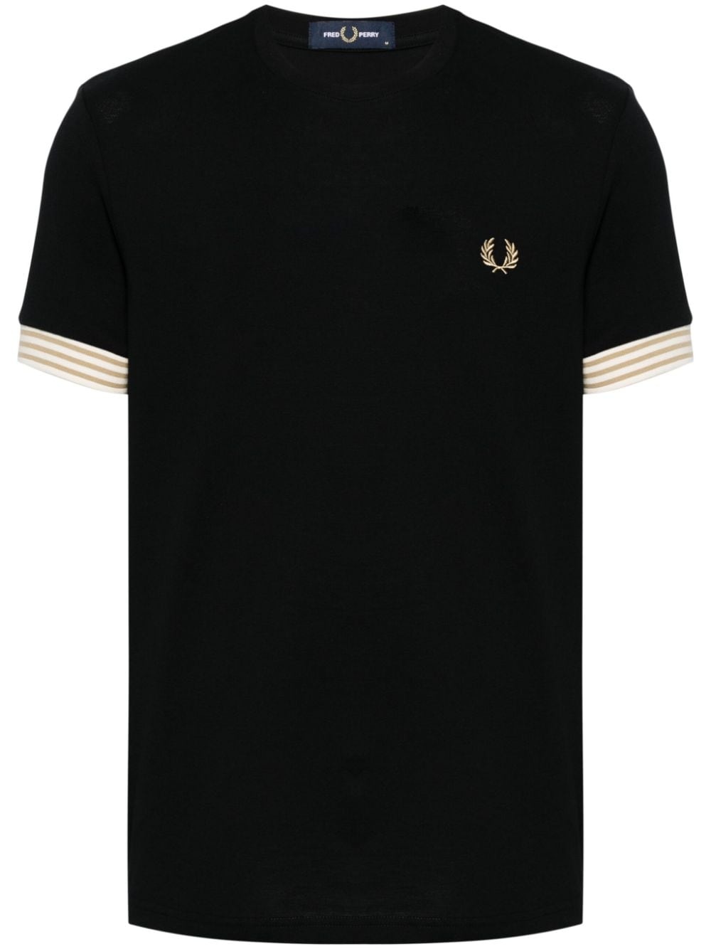 logo-embroidered cotton T-shirt - 1