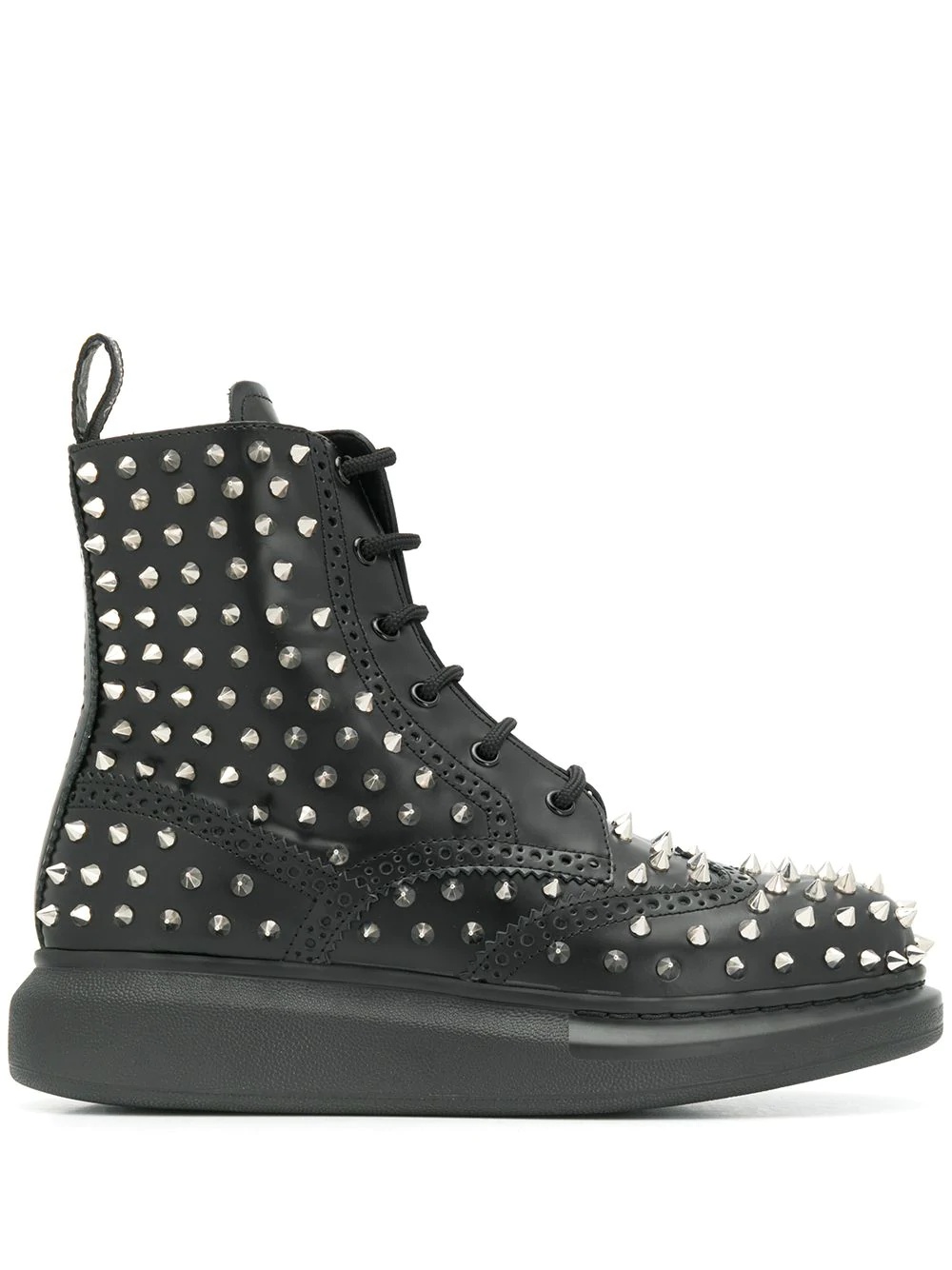 spike lace-up boots - 1