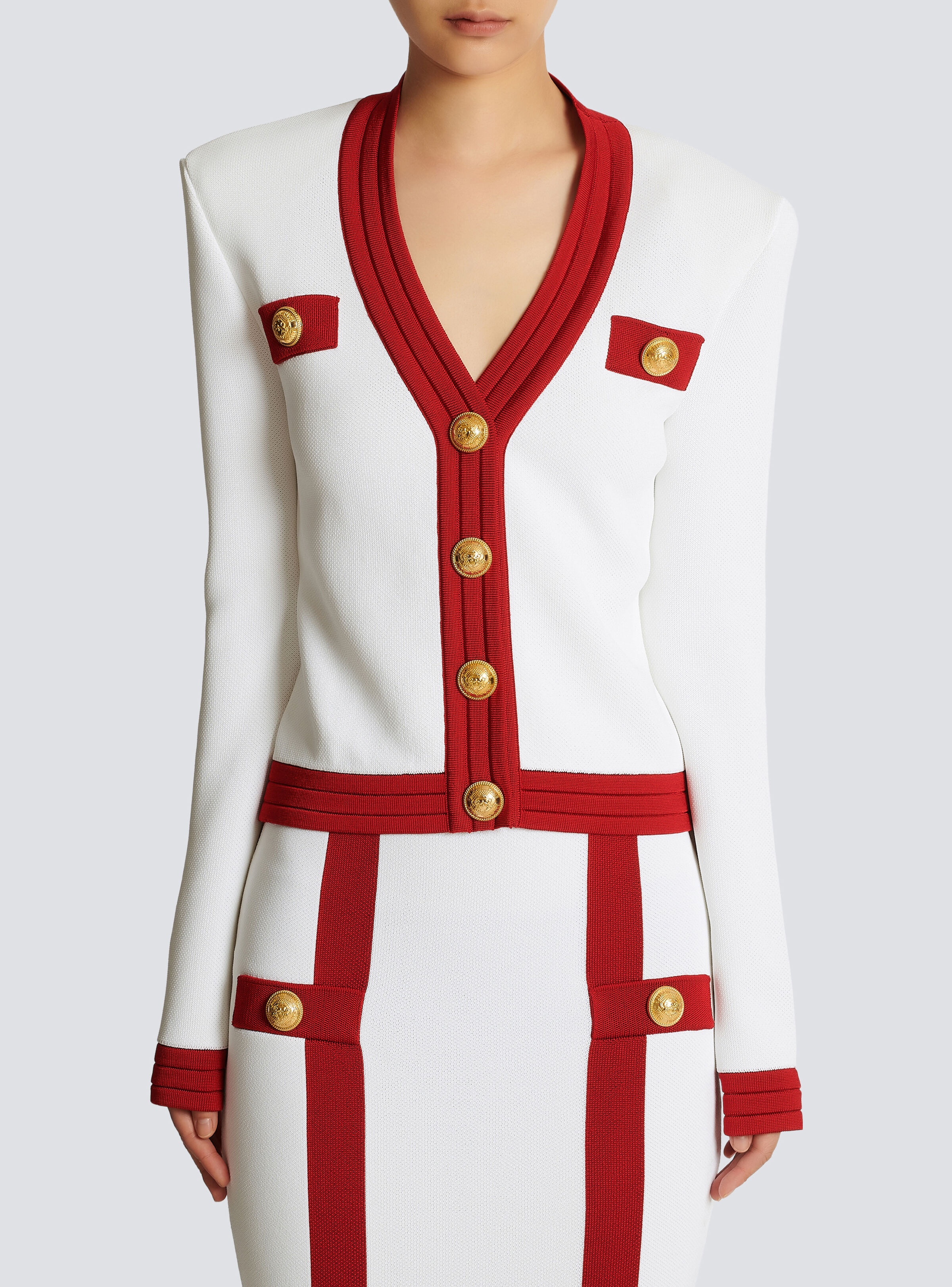 Cropped knit cardigan - 5
