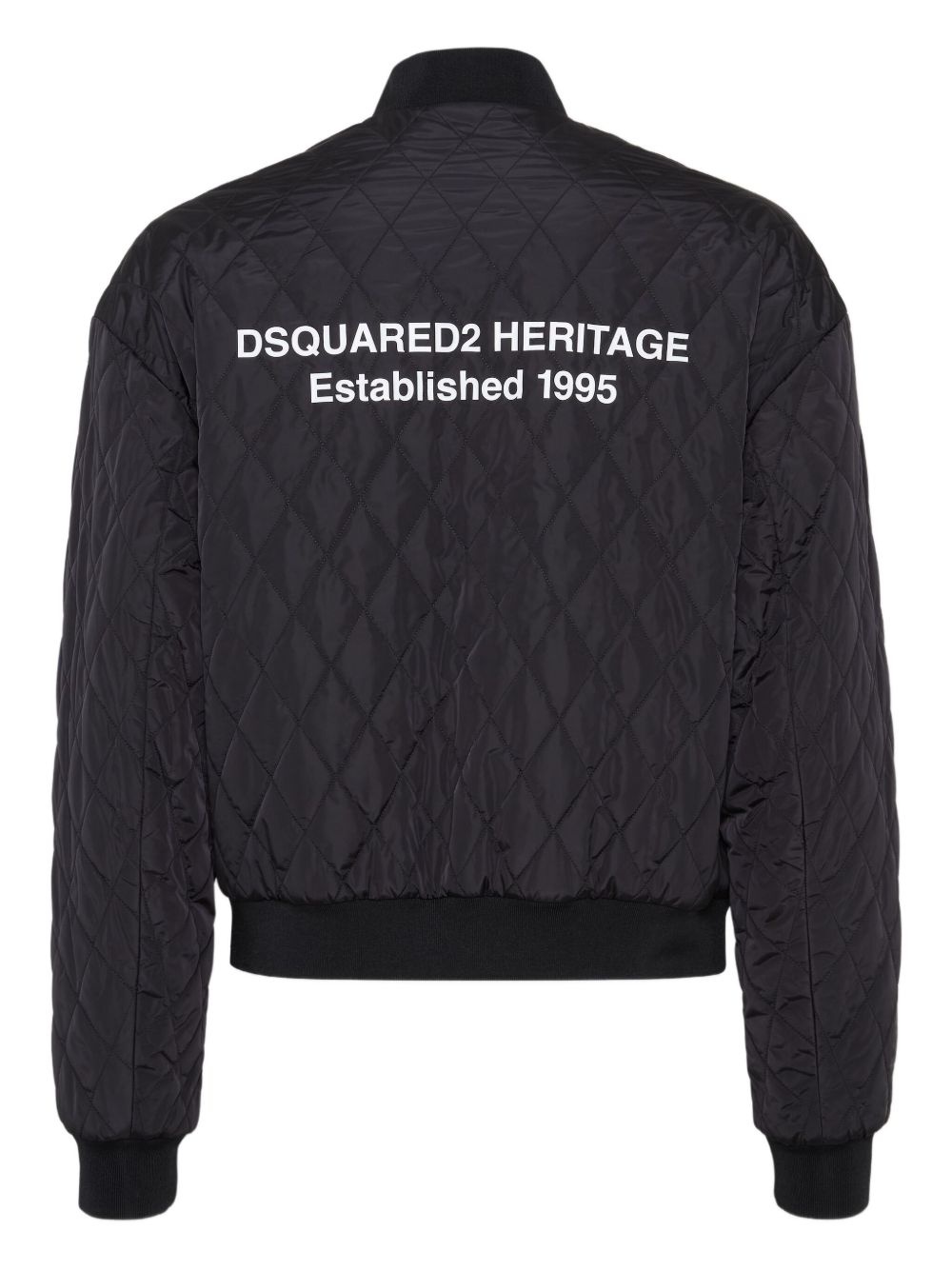 diamond-quilted bomber jacket - 2