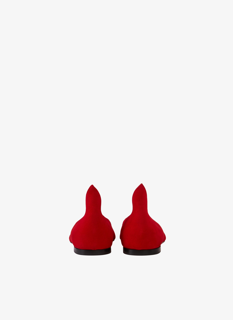 Alaïa HEART BALLERINAS IN SUEDE GOATSKIN AND PATENT CALFSKIN outlook