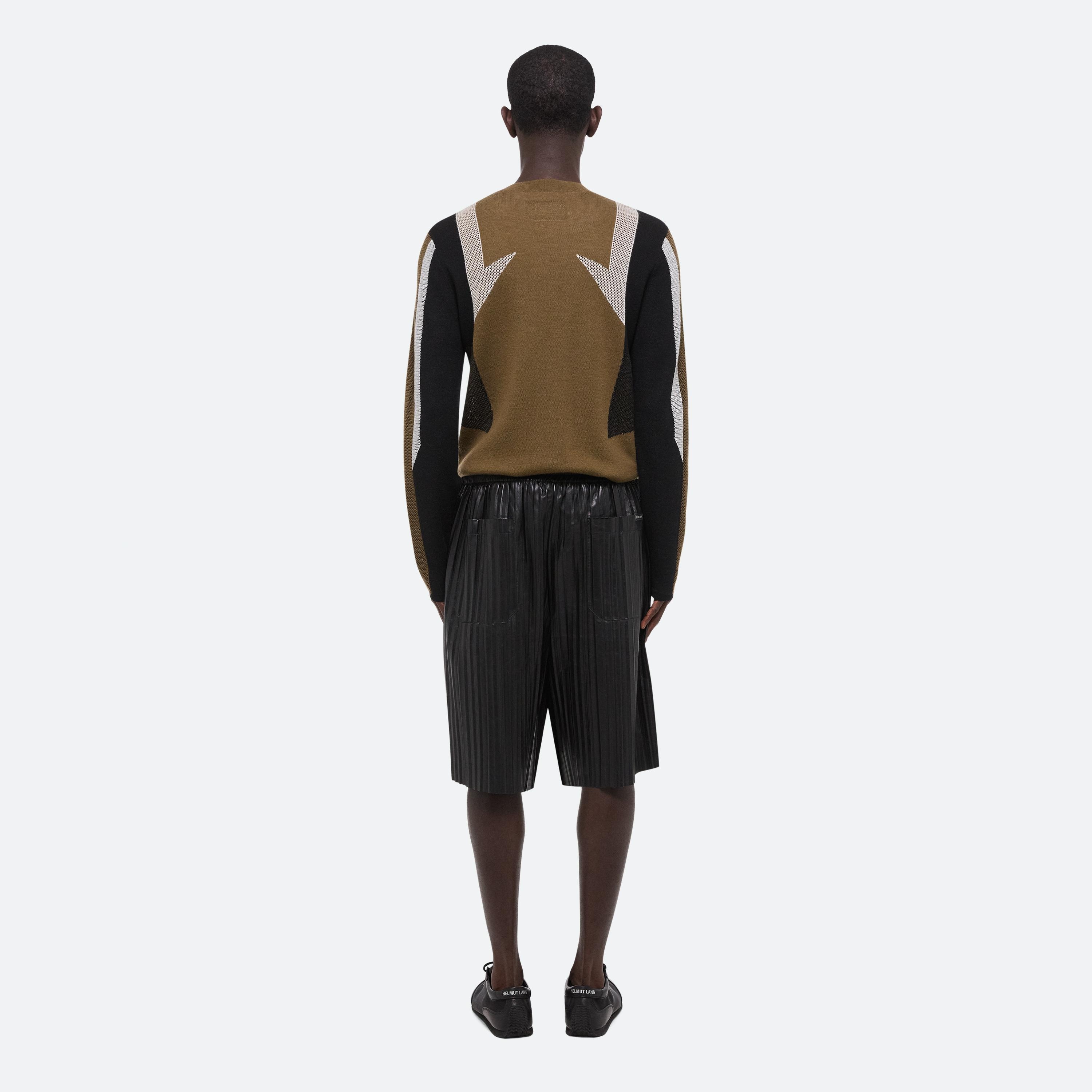 PLEATED LEATHER SHORTS - 5